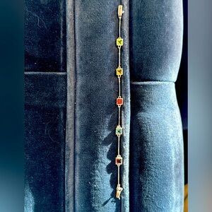 Sterling Silver Bracelet with Semiprecious stones